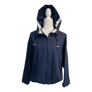 London Fog Limited Edition XS Navy Nylon Lined Lightweight Zippered Jacket.